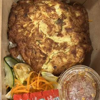 Crab & Shrimp Omelet over Rice