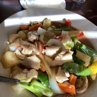 Pineapple stir fry