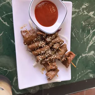 Bbq stick appetizer