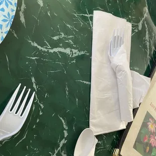 Another shot of the plastic silverware