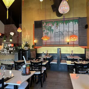 the interior of the restaurant