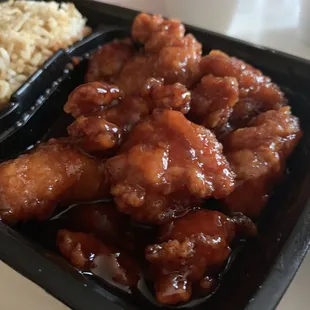 Me Me chicken (tastes like general &amp; orange mix)