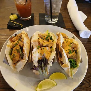 Voodoo Mahi Tacos, very fresh and flavorful!