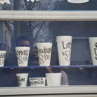 Size prices as of March 2020