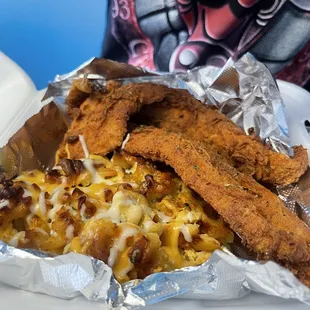 fried whiting and mac