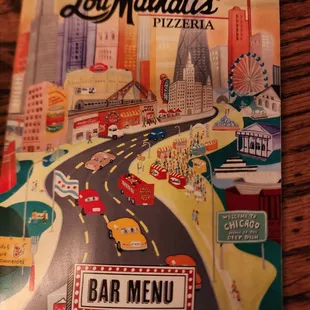 Bar menu