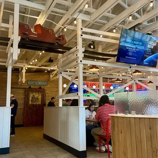 I like the boardwalk theme they have inside