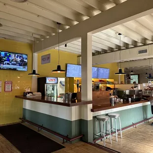 the interior of a restaurant