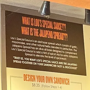 Lou&apos;s Special Sauce and Jalapeño Spread are both a must have.