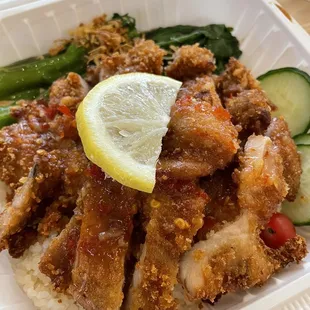 Lemon Fried Chicken Rice