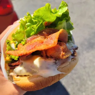 Bacon avocado ranch burger