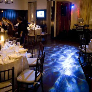 Our DJ service is known for adding extra touches, such as this decor  water lighting effect at a recent Los Angeles wedding.