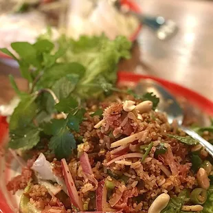 Crispy rice salad