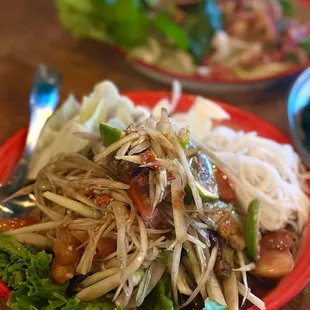 Lao style papaya salad