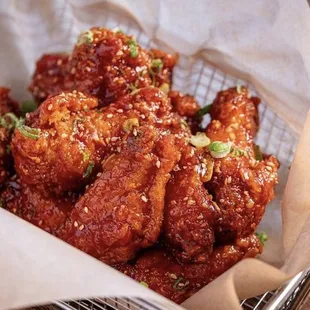 Go Hot Wings (korean style sauce made w/ gochu-jang)