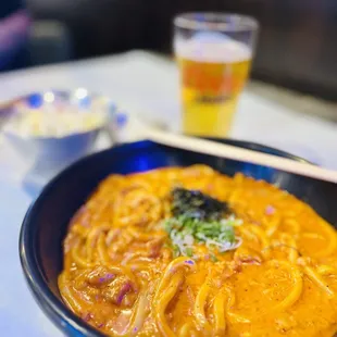 Kimchi Udon Carbonara