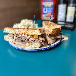 Can't go wrong with the English Beef and side of slaw.
