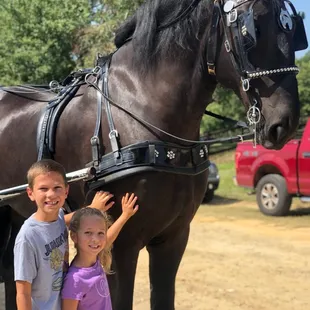 Kiddos meeting Louie