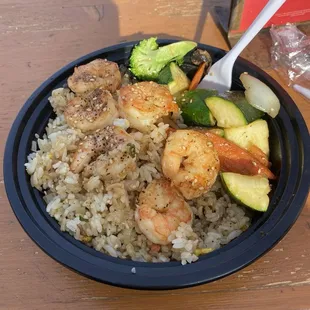 Shrimp hibachi bowl.