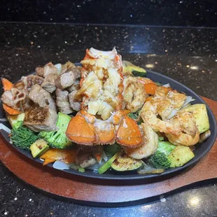 Hibachi fajitas trio