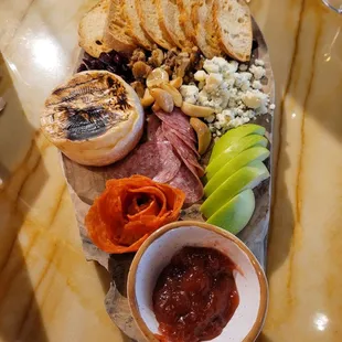 A beautiful and delicious charcuterie board!