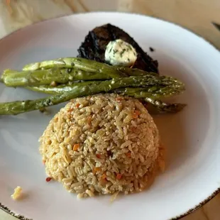 Steak with fried rice