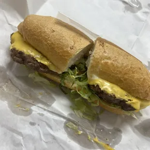 Cheeseburger Po Boy combo