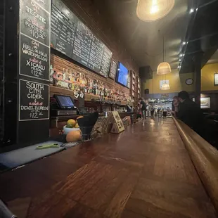 a view of the bar from the back