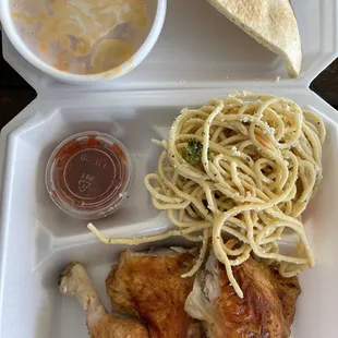 1/4 chicken 2 sides