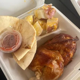 Half chicken with one side