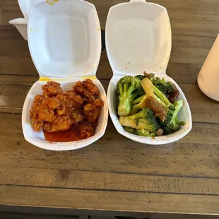 Orange Chicken Broccoli "Beef"