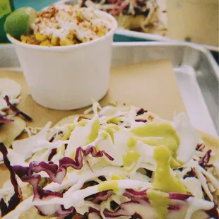 Pulled Pork Taco, Elote Street Corn, Brisket Sandwich, Jalapeno Popper Potato Salad