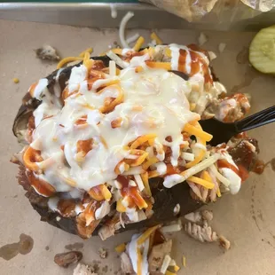 Loaded potato with smoked turkey