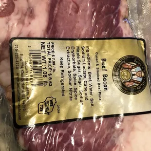 Beef bacon