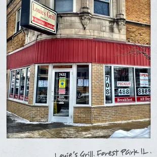 Louie&apos;s Grill.Forest Park.Breakfast/Lunch Place. Eggs Steaks Pancakes Skillets Sandwiches Burgers Salads Dinners. DineIn TakeOut Delivery.