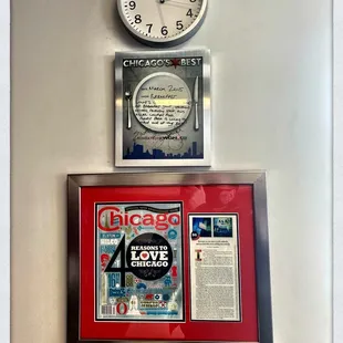 a clock and a newspaper