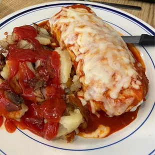Fried burrito. Very heavy. Would not get again.