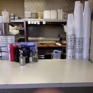 a view of the kitchen