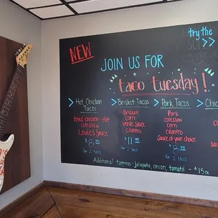 Taco Tuesday menu