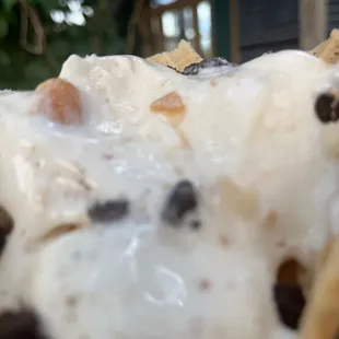 a close up of a pastry