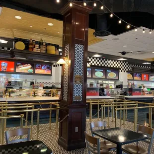 a view of the dining area