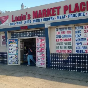 a man entering the store