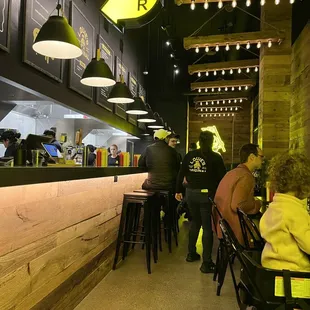 the inside of a restaurant