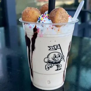 Coffee and donut shake