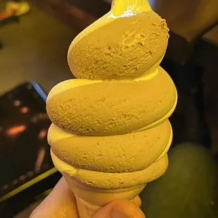 Custard on a cone