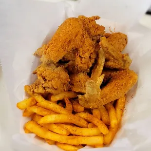 fried chicken and french fries