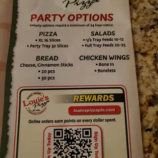 Louie&apos;s Pizza Menu from Washington and Shelby Township locations.  1/3/2025