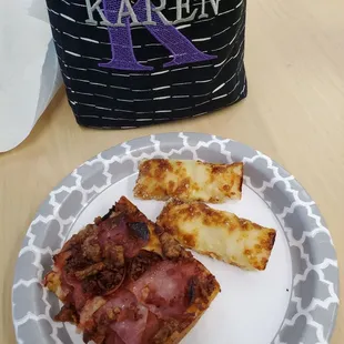 Louie&apos;s 3 Meat Pizza and Cheesy Bread...FREE from Work Appreciation Lunch and Dinner.  1/3/2025