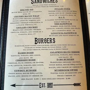 April 2024 Menu