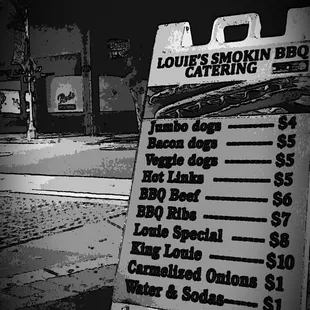 Here's the menu but there are a few secret menu items as well.  Try a Stacy Special... trust me it's worth it.